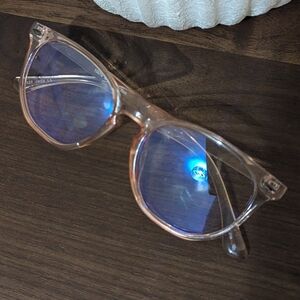 Pink Transparent Blue Light Glasses
